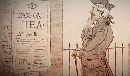 Parliament places taxes on glass, lead, paper, paint, and tea