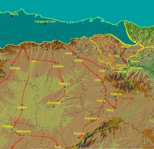 Inicio de las campañas de Alfonso I