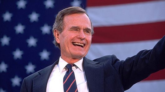 George Bush Sr. elected president of the United States.