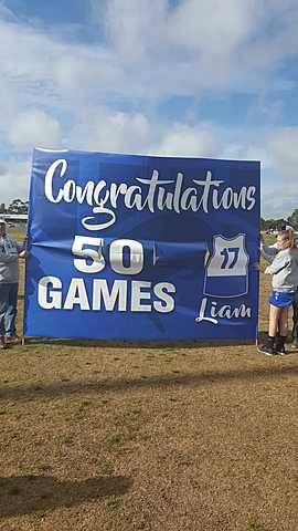 Playing my 50th game of football