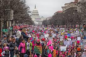 Women's march, 4.6 million people marched through Washington D.C. for women's rights.