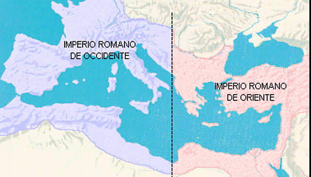 División del imperio Romano