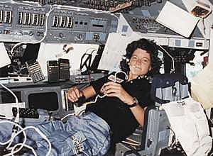 Sally Ride becomes the first American woman in space.
