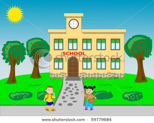 First day of learning school.