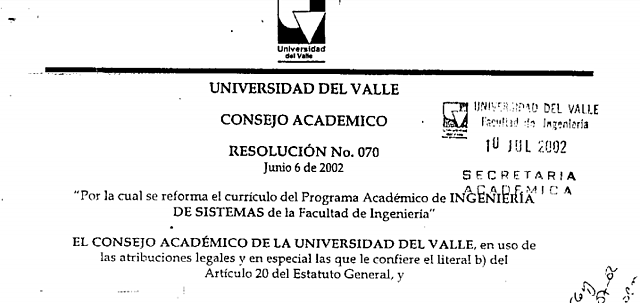 Resolución No. 070 - Reforma Curricular