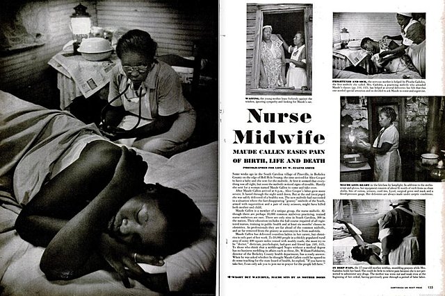 LIFE magazine photo essay, "The midwife"