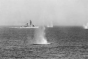 Lyndon says that two U.S. ships were fired at by North Vietnamese ships