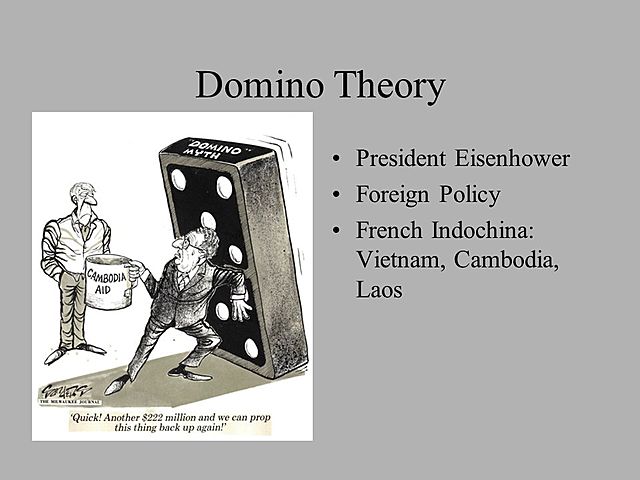 President Eisenhower declares " Domino Theory"