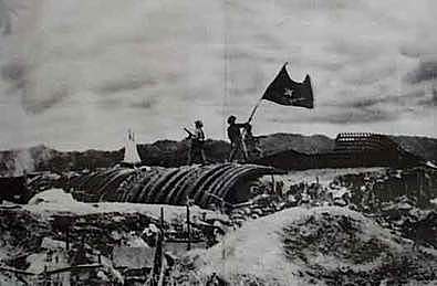 The Viet Minh and Ho Chi Minh defeat the French at Dien Bien Phu.