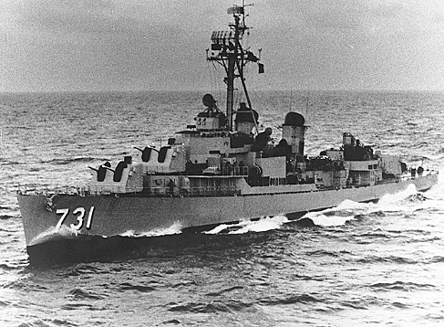 President Johnson claims a U.S. ship had been fired upon by the North Vietnamese.