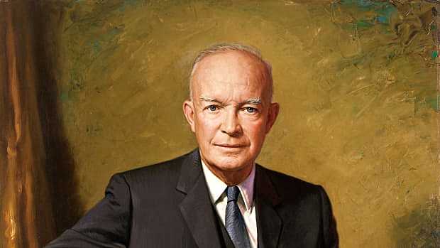 President Eisenhower declares "Domino Theory"