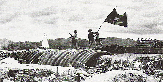 The Viet Minh and Ho Chi Minh defeat the French at Dien Bien Phu.