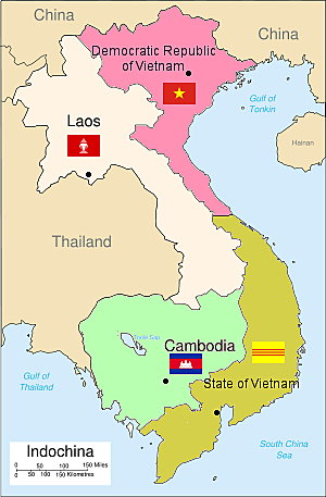 The Geneva Accords cause Vietnam to be split into North and South