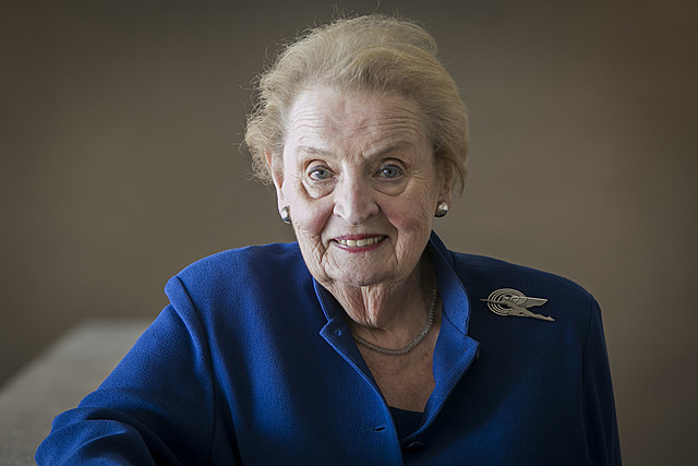 Madeleine Albright is sworn in as the first female Secretary of State.
