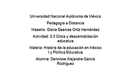 Timeline: Crisis y descentralización educativa
