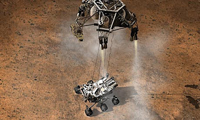 Descenso del robot Curiosity en Marte. (Astronomia)