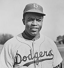 Jackie Robinson plays MLB