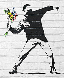 Flower Bomber - Banksy