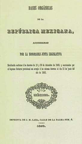Bases de la Organización Política de la República Mexicana