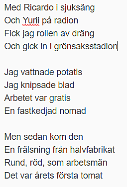 Dikt #3 postum Katastrofen. "En röd uppenbarelse"