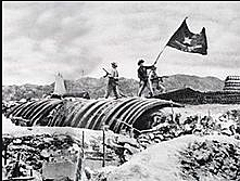 The Viet Minh and Ho Chi Minh defeat the French at Dien Bien Phu.