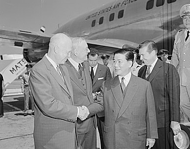 Ngo Dinh Diem cancels elections in Vietnam.