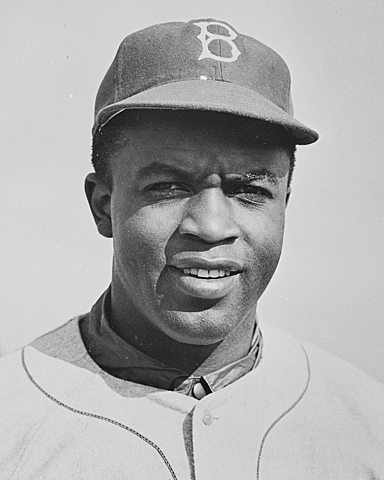 Jackie Robinson first African American to play in the MLB