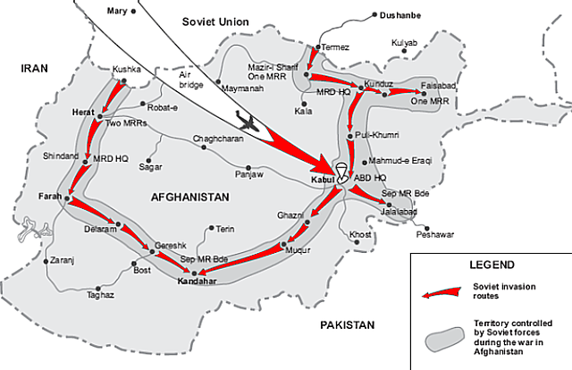 The Soviet Union invades Afghanistan