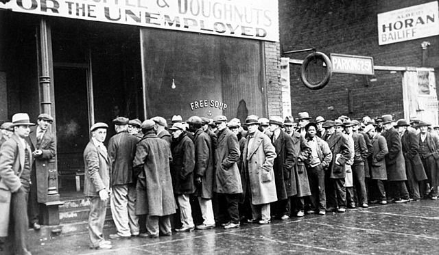 The great depression hits its lowest point.
