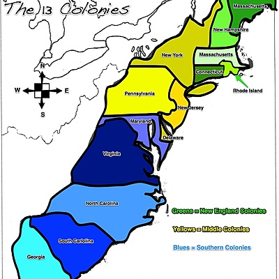 Timeline: 13 Colonies Timeline