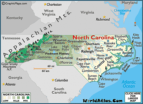 North Carolina was founded