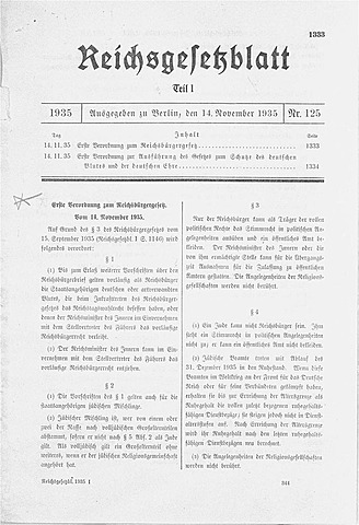 The Reich Citizenship Law