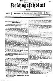 Law for the Restoration of the Professional Civil Service