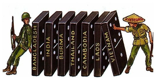 President Eisenhower declares the "Domino Theory"