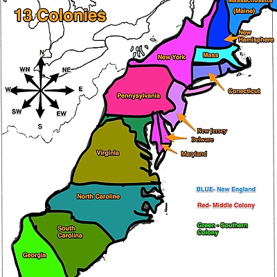 Timeline: 13 Colonies Timeline