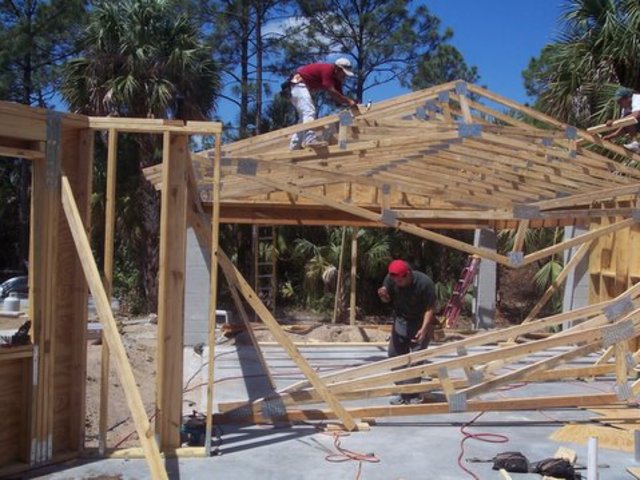 Our new house was being built