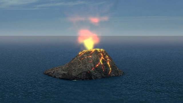 Charles termina de escribir su manuscrito sobre las Islas volcánicas.