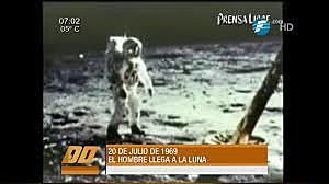 Transmisión a nivel mundial del hombre en la Luna
