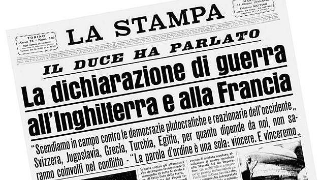 L'Italia entra in guerra