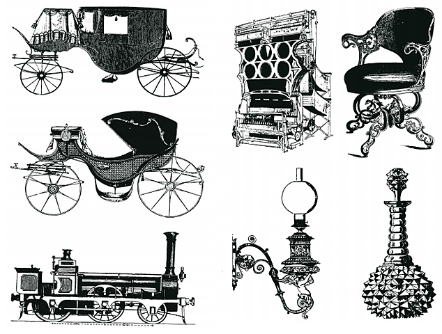 Productos de diseño muy recargado