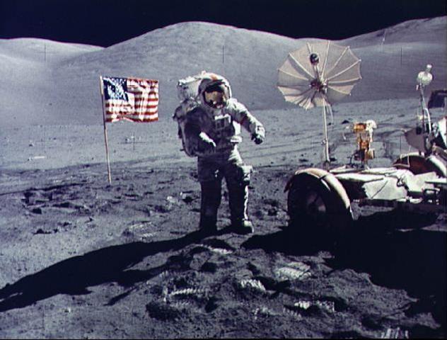 the first televistion record from the moon landing