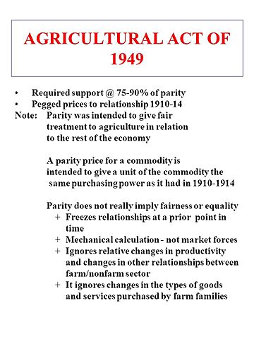 1949 - Agricultural Act of 1949