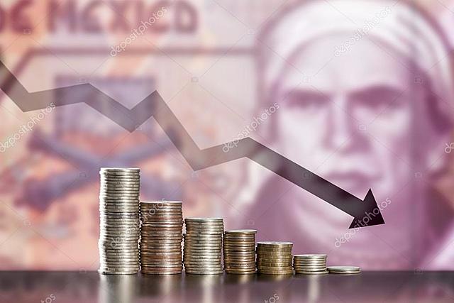 Devaluación del peso mexicano.
