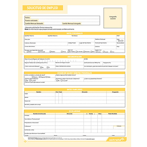 Solicitud de empleo