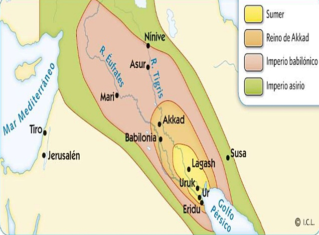 Aparece el reino de Akkad en Mesopotamia en el 2.335a.C