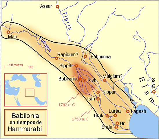 Aparece el imperio Babilónico en el 1.800a.C