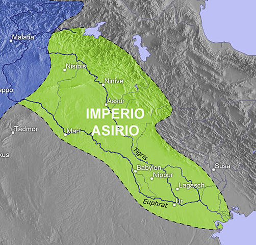 Aparece el imperio Asirio en Mesopotamia en el 1.300a.C
