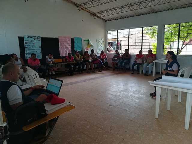Primer taller de  UEAA liderado por equipo técnico-social CINARA, Enlace Patía y área social de EMPATÍA E.S.P
