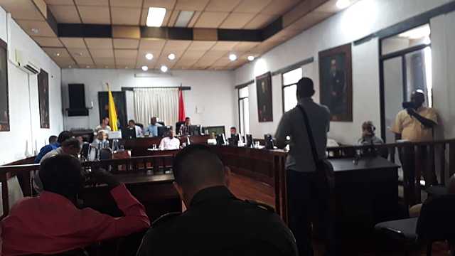 Sesión del Concejo Municipal de Santander de Quilichao con relación al control político sobre la contaminación de la fuente Río Quilichao