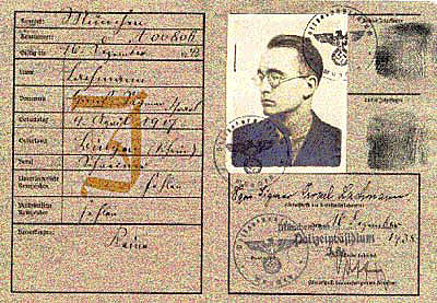 Jewish citizens required to have a marked J on their passports